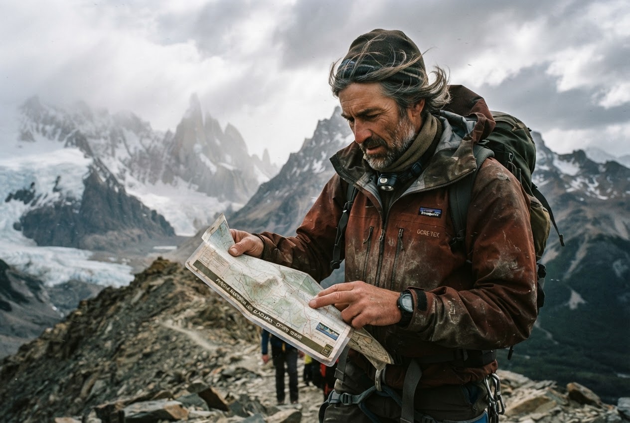 Guía revisando la ruta