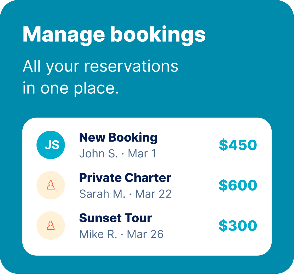 Manage bookings