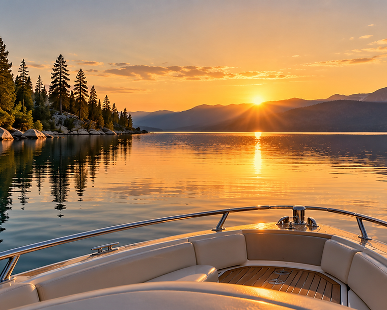 Two people enjoying a calm day on the water