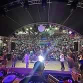 From the DJ booth, looking out over the amphitheater
