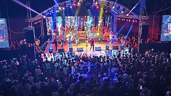 Nearly 4,000 youth fill the Antsahamanitra amphitheater