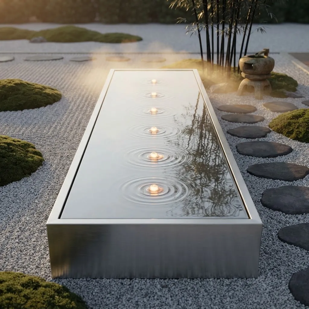 Stainless Reflection Pool Fountain