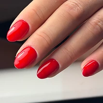 Vernis rouge cerise brillant, pose couleur Maëva Beauty Juvigny Haute-Savoie