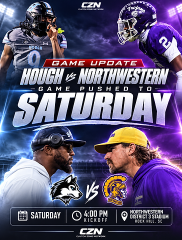 GAME UPDATE: Hough vs Northwestern Moved to Saturday at 4:00 PM