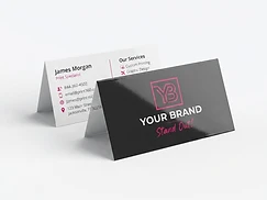 Folded Business Card 14pt + UV (High Gloss)