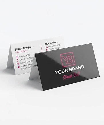 Folded Business Card 14pt + UV (High Gloss)