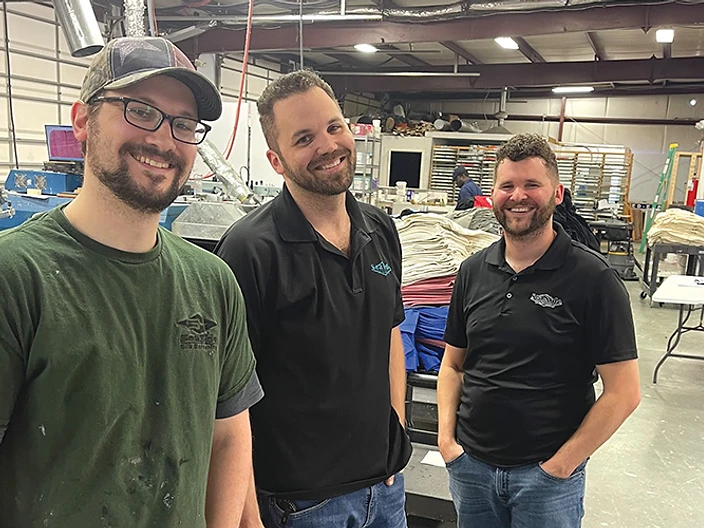 Zack, Cody, and Ross Sblendorio in the SeaSide workshop