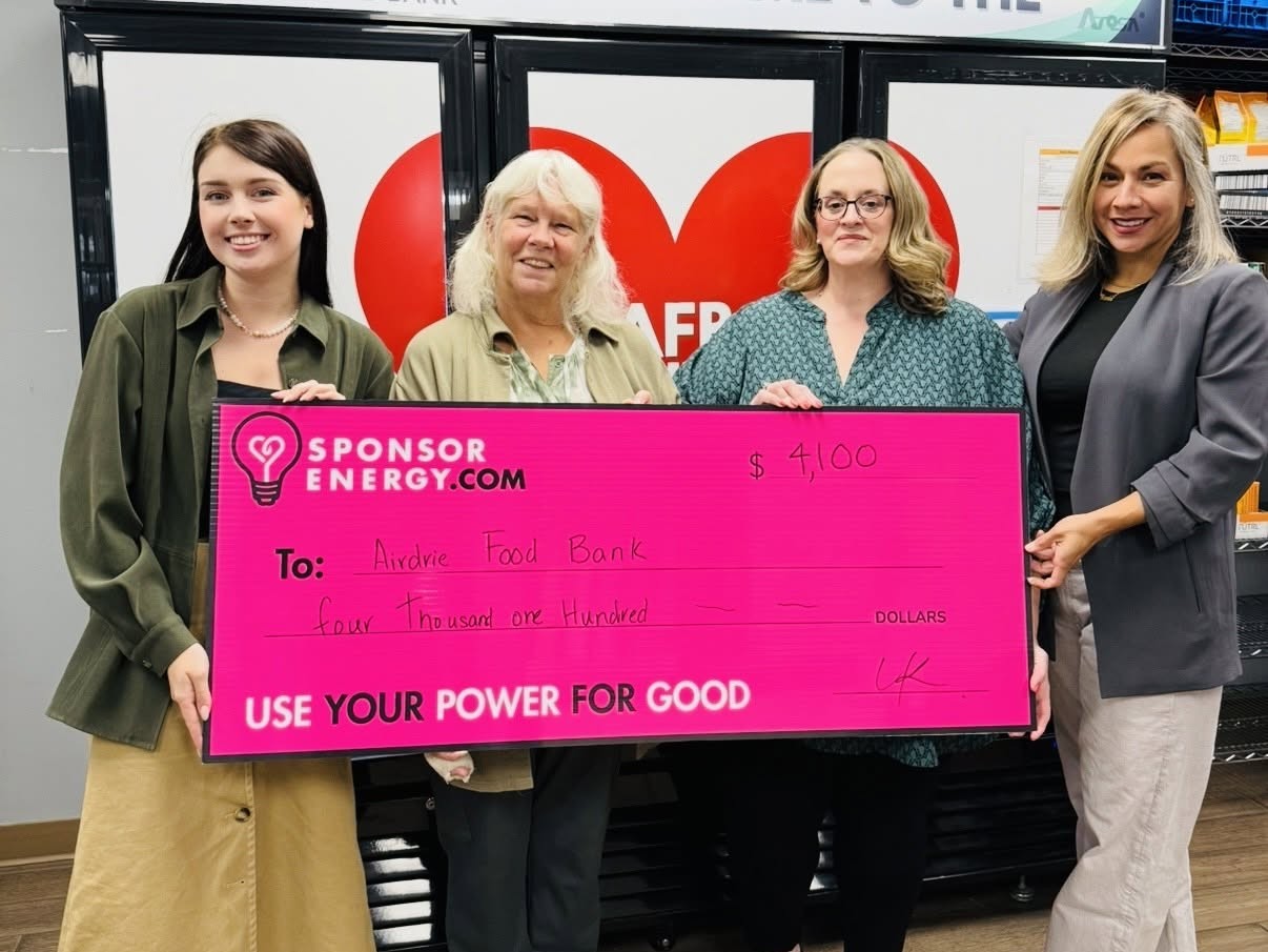 Sponsor Energy charity donation presentation