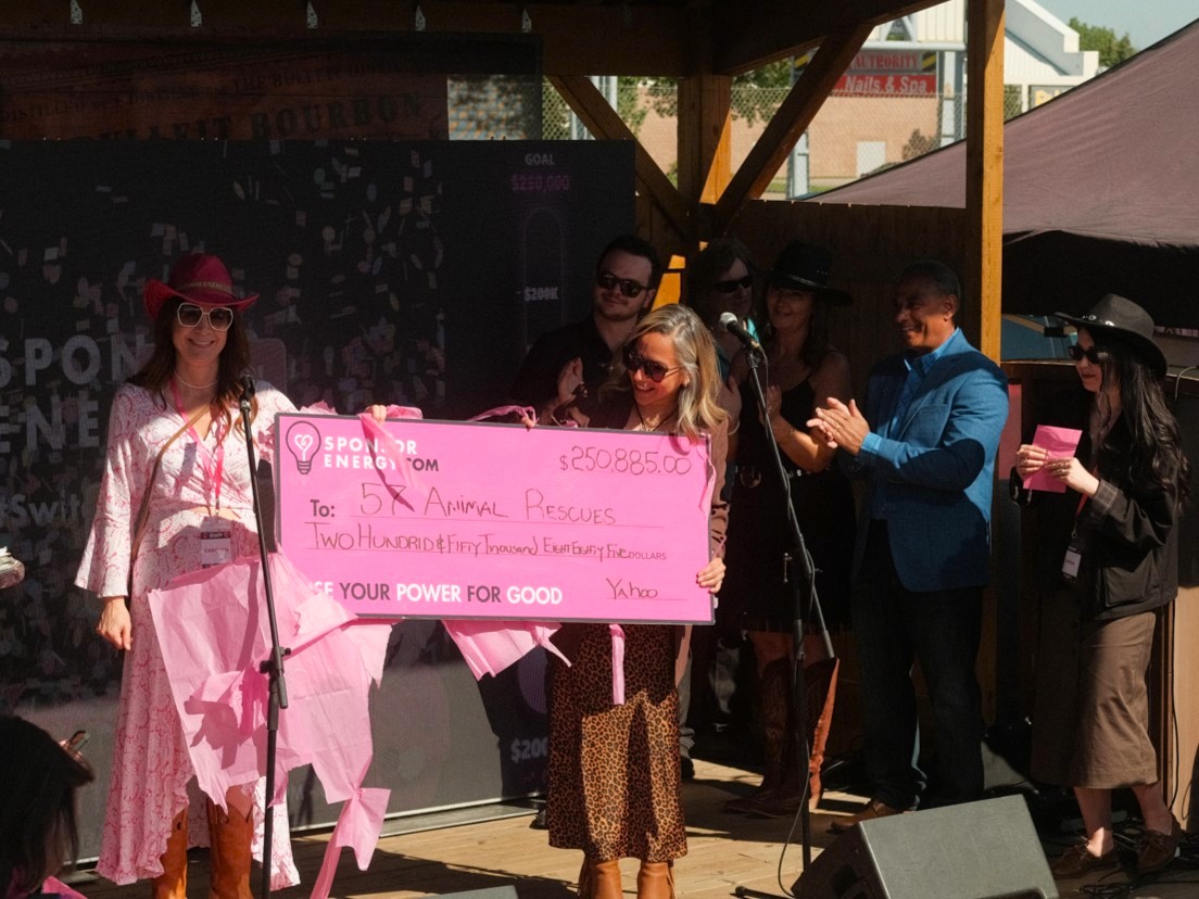 Sponsor Energy charity donation presentation