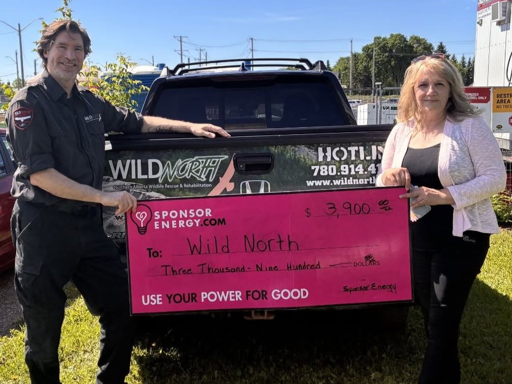 Sponsor Energy charity donation presentation