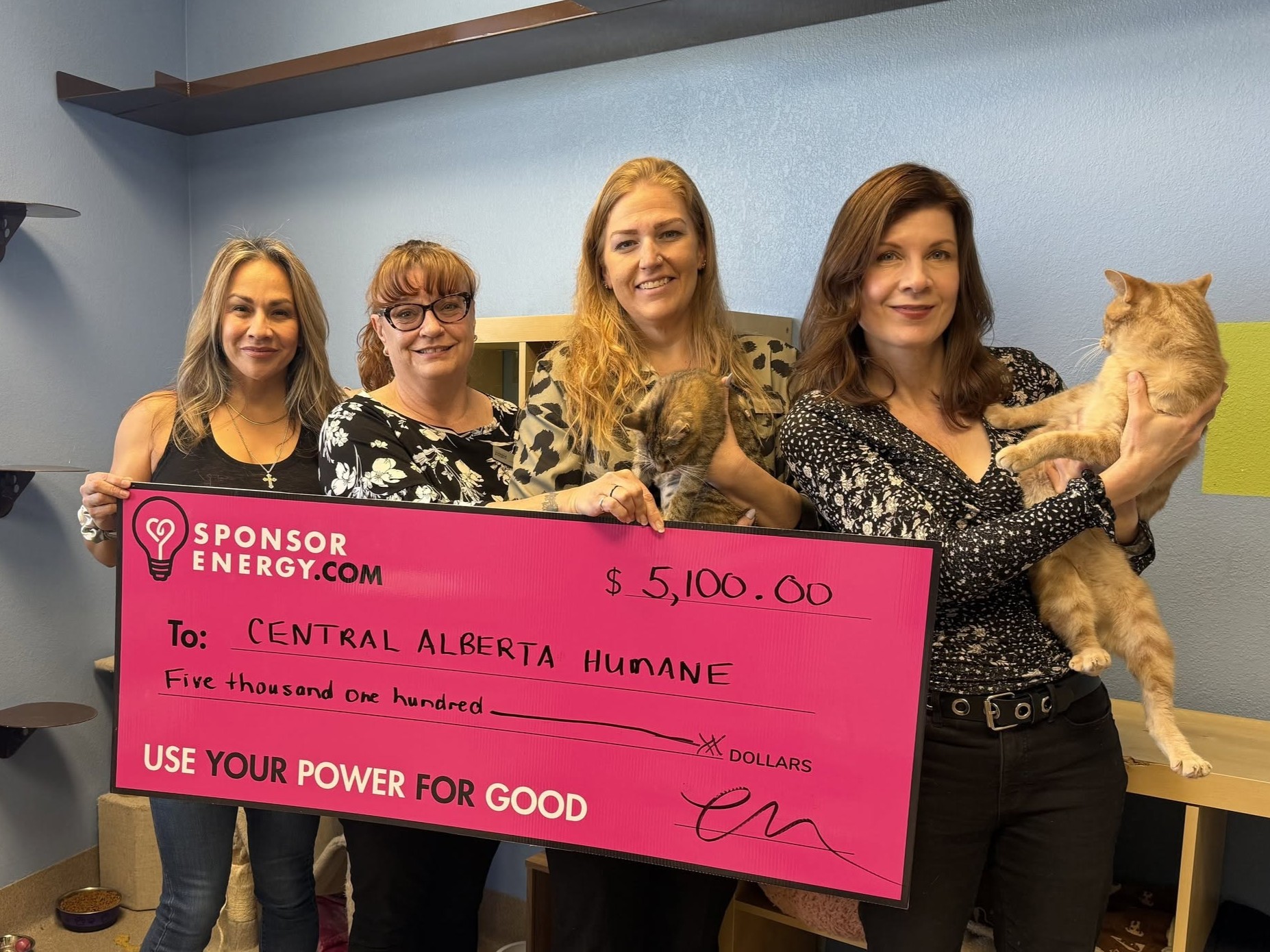 Sponsor Energy charity donation presentation
