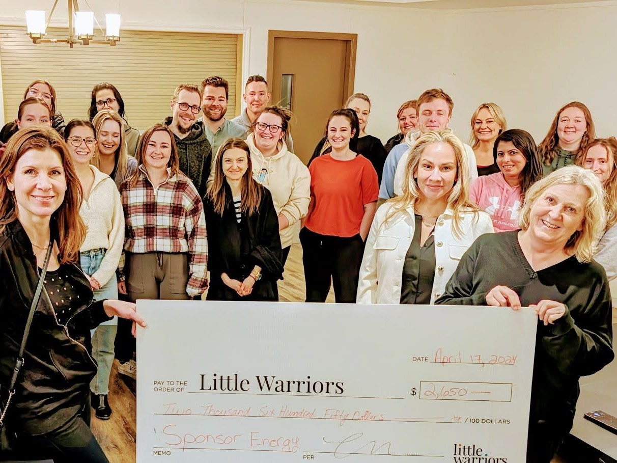 Sponsor Energy charity donation presentation