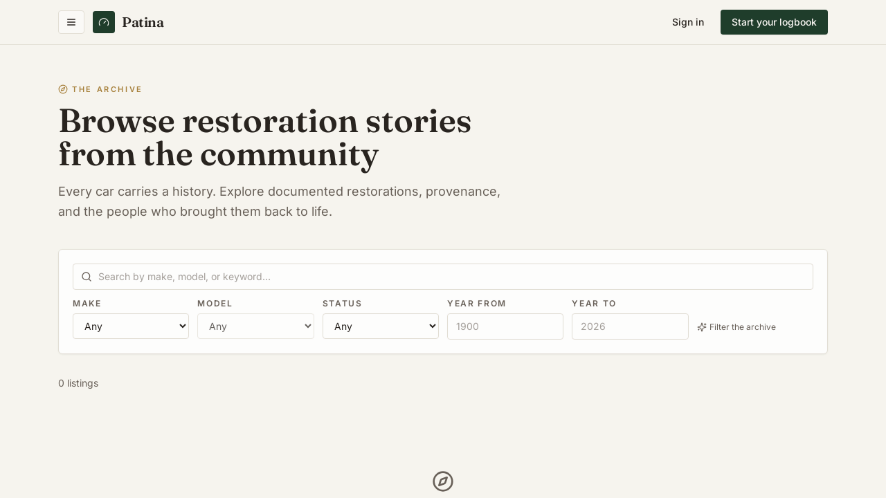 Car Restoration Logbook template preview
