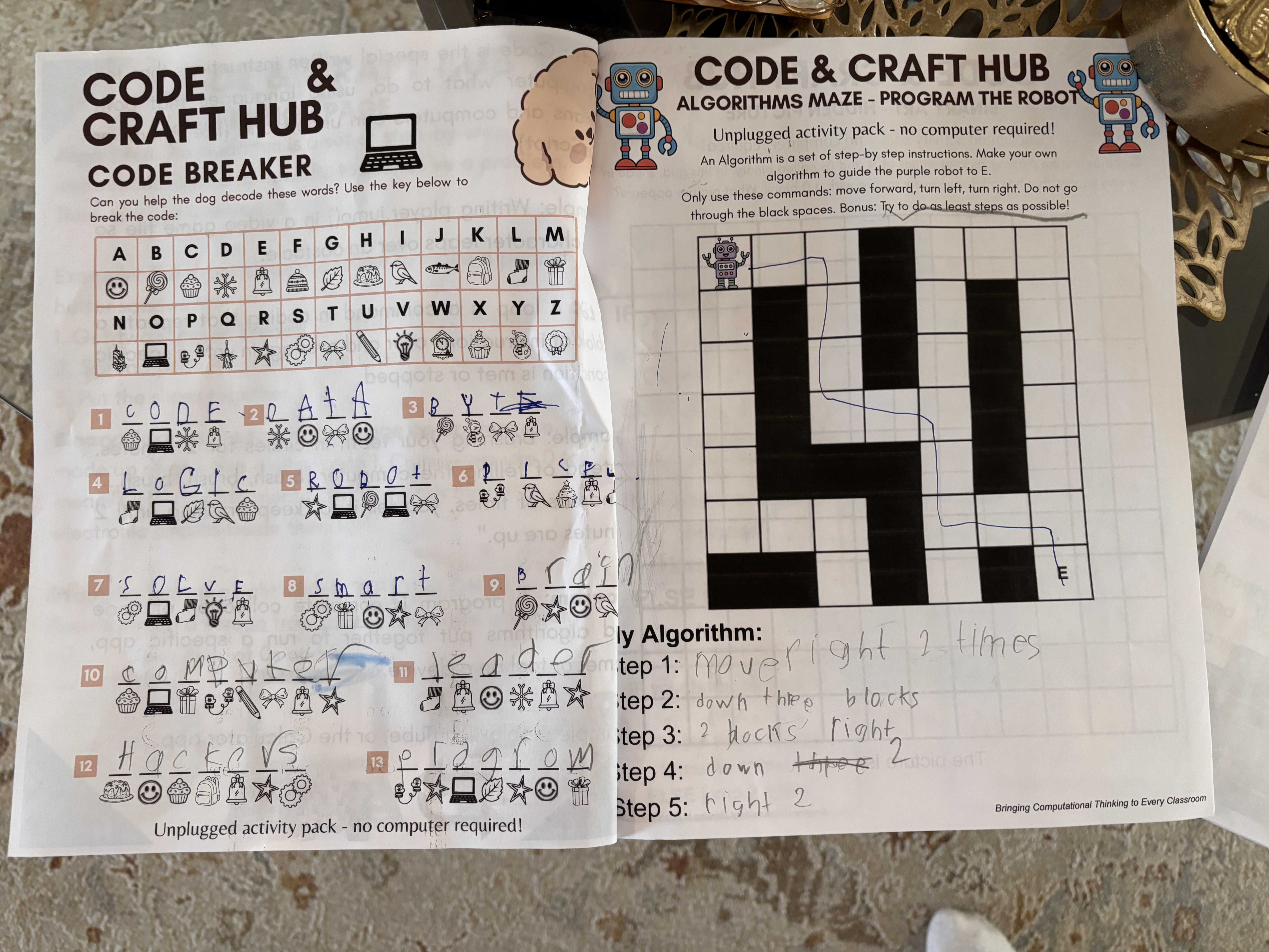 Code Breaker & Algorithms Maze