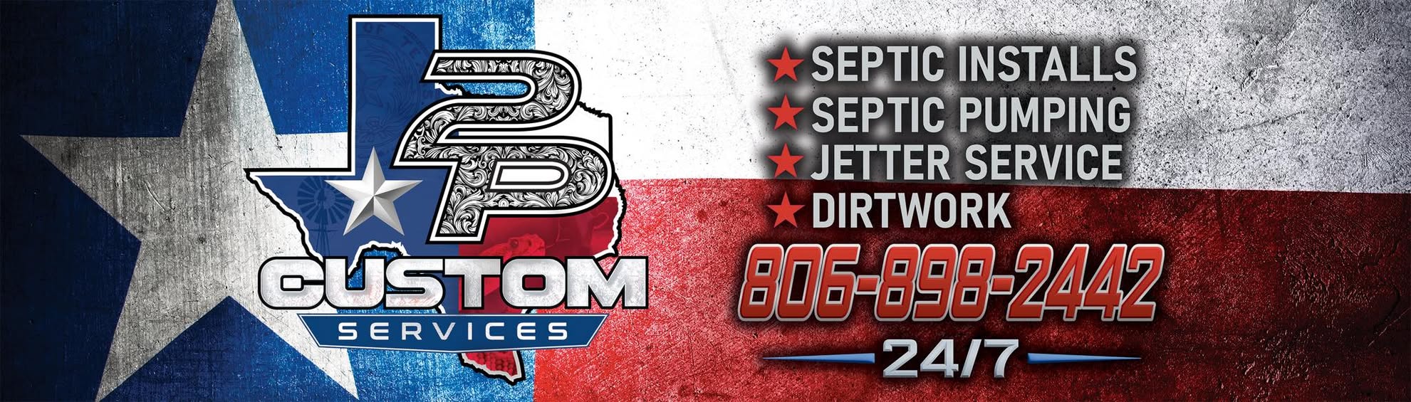 2P Custom Services — Septic Installs, Septic Pumping, Jetter Service, Dirtwork — 806-898-2442 — 24/7