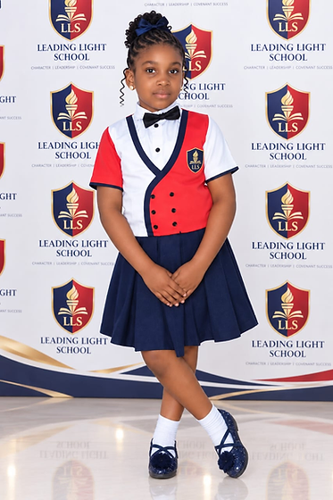 Leading Light School student in official school uniform