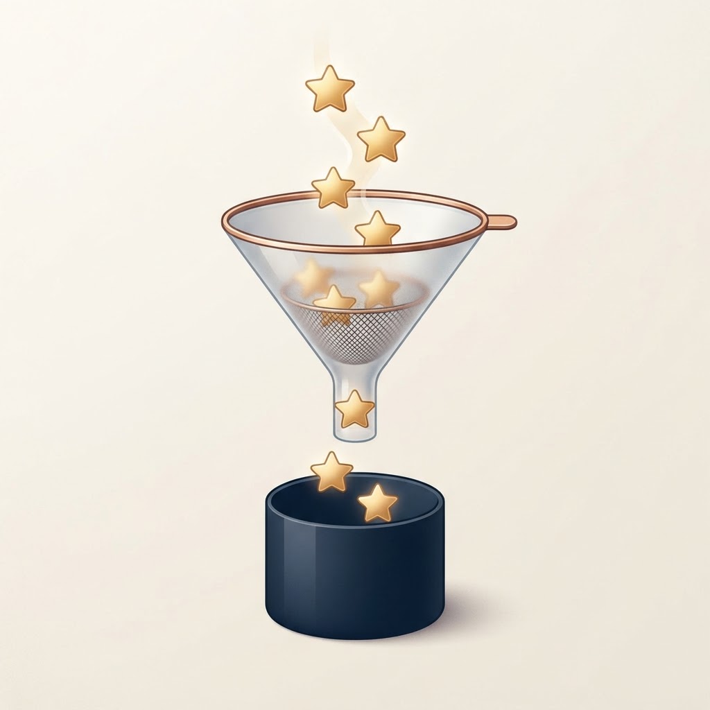Gold stars passing through a spam filter, why some reviews are held back