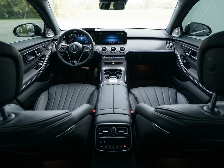 Mercedes interior leather seats — after