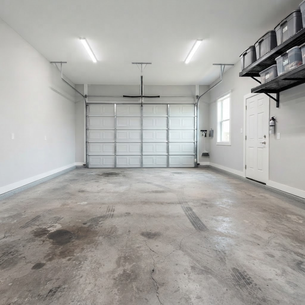 Garage Floor before coating