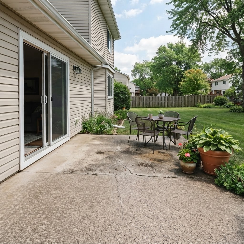Patio before coating