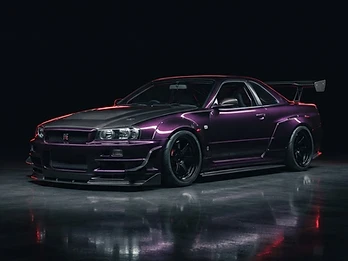 Wide-Body Skyline Revival — Nissan Skyline GT-R R34 (Wide Body Kits) custom auto body build by Donlyson Auto Concepts, Los Angeles