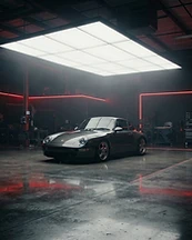 Porsche 911 GT3 RS — Project Midnight GT3 before restoration at Donlyson Auto Concepts