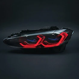 Laser-Style RGB DRL Smoked Headlight — BMW G22/G80/G82 G8X Coupé (2021–2024) | 6000K Adaptive LED Pair