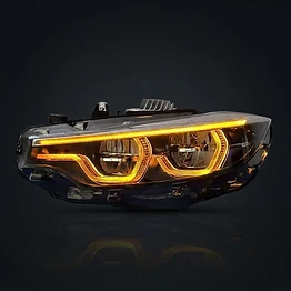 V2 IKON Three-Color DRL Headlight — BMW F80/F82 M3/M4 (2015–2020) | 6000K Sequential LED Pair