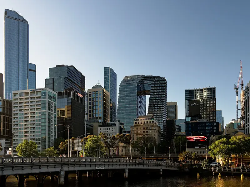 Melbourne skyline background