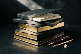Set of premium research planners and organizers