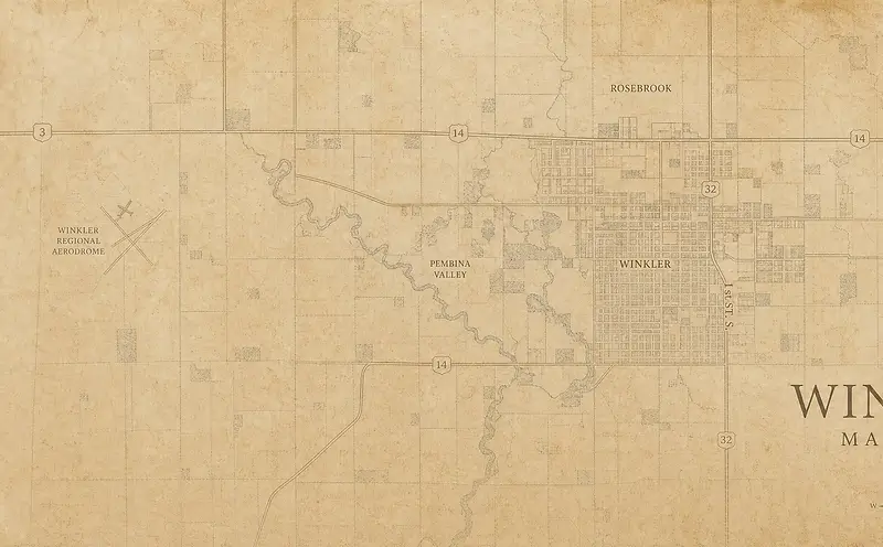 Map of Winkler, Manitoba