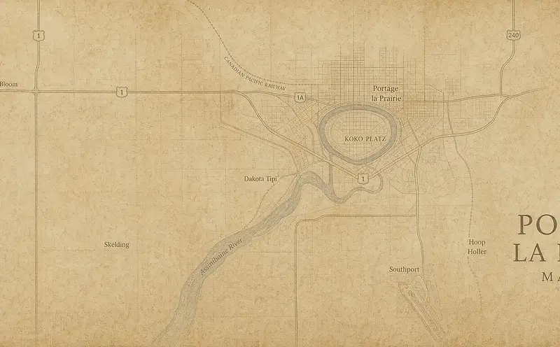 Map of Portage la Prairie, Manitoba