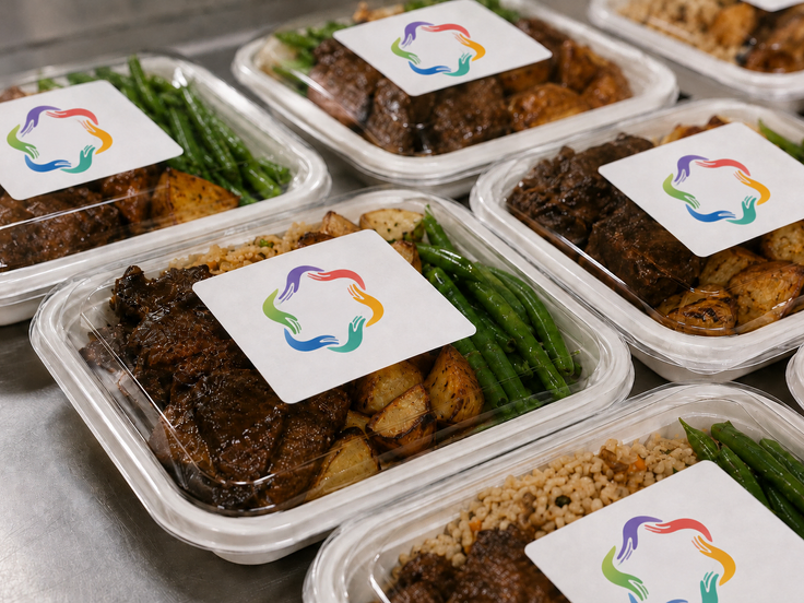 Meals prepared and ready for delivery