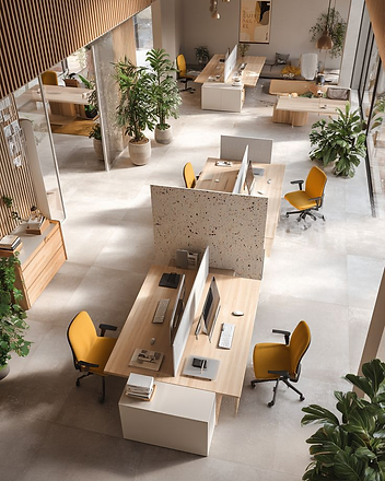 Modern open-plan office space