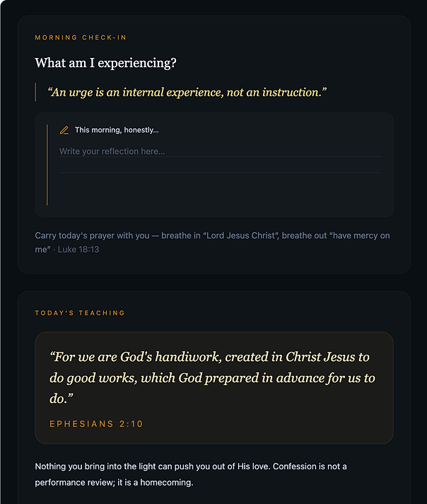 Morning check-in · Acknowledge
