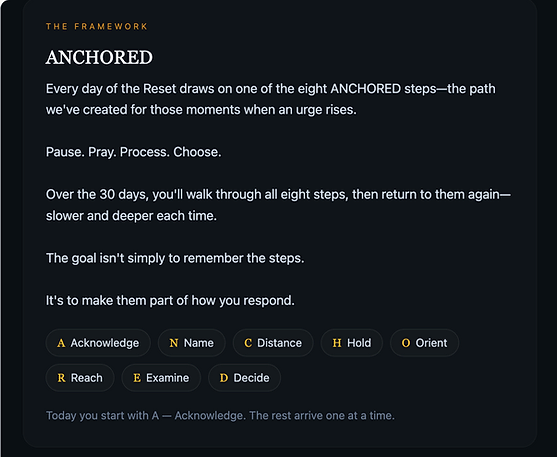 The eight ANCHORED steps
