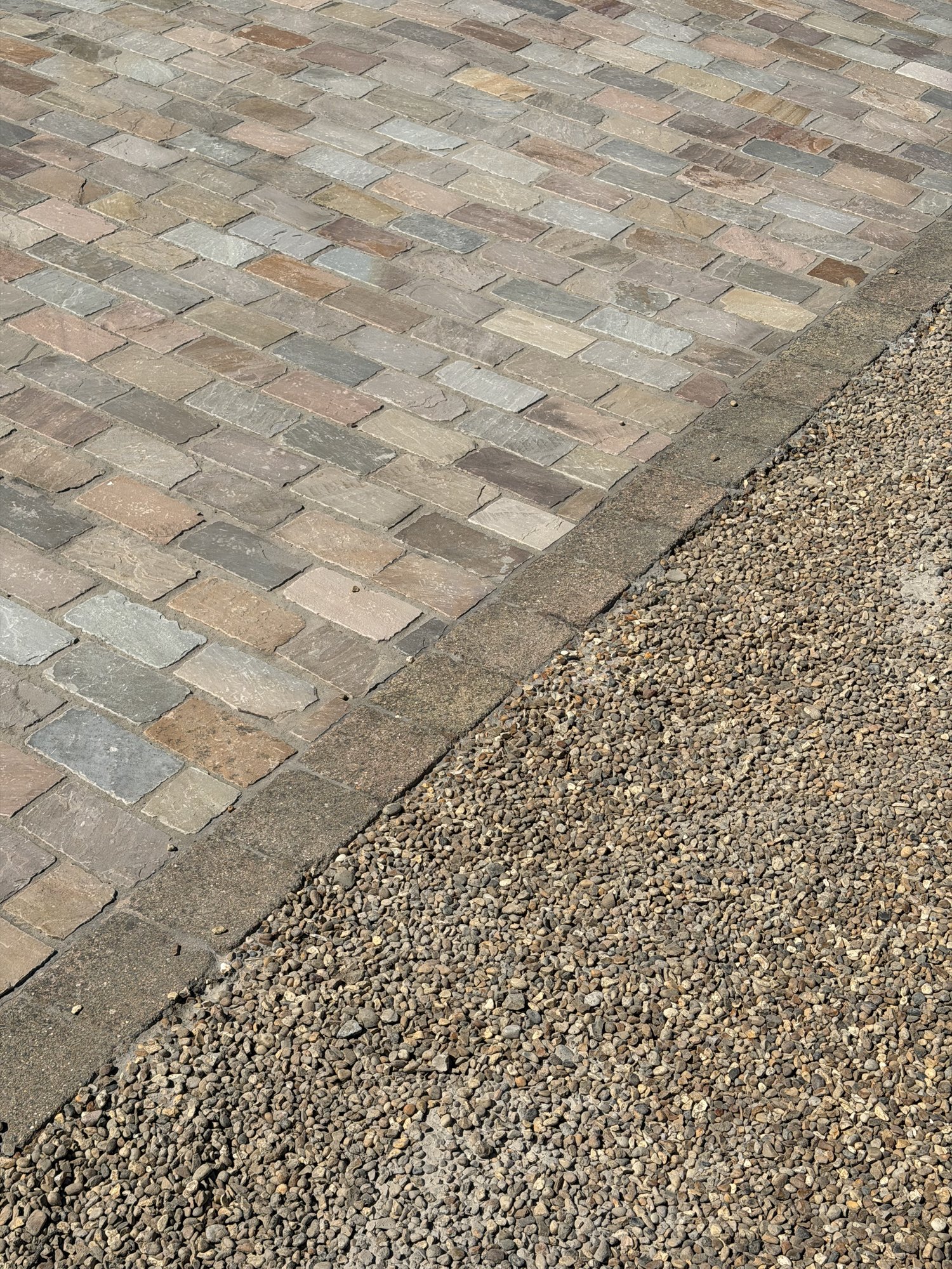 Paving and gravel edge