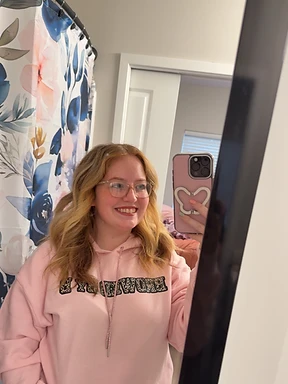 Founder wearing a Mental Health Matters piece