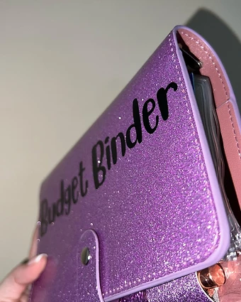 Purple Glitter Budget Binder