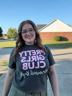 Founder wearing a Mental Health Matters piece