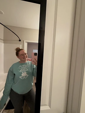 Founder wearing a Mental Health Matters piece