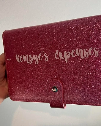 Pink Glitter Budget Binder — Kenzye