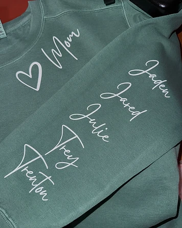 Light Green Custom Mom Sweatshirt
