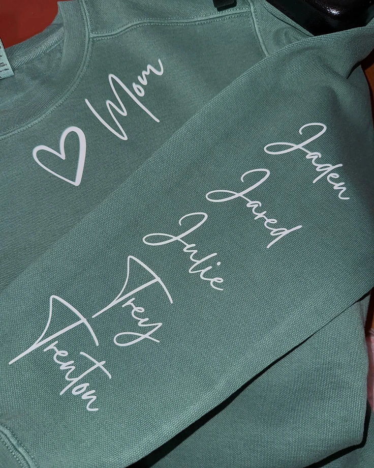 Light Green Custom Mom Sweatshirt