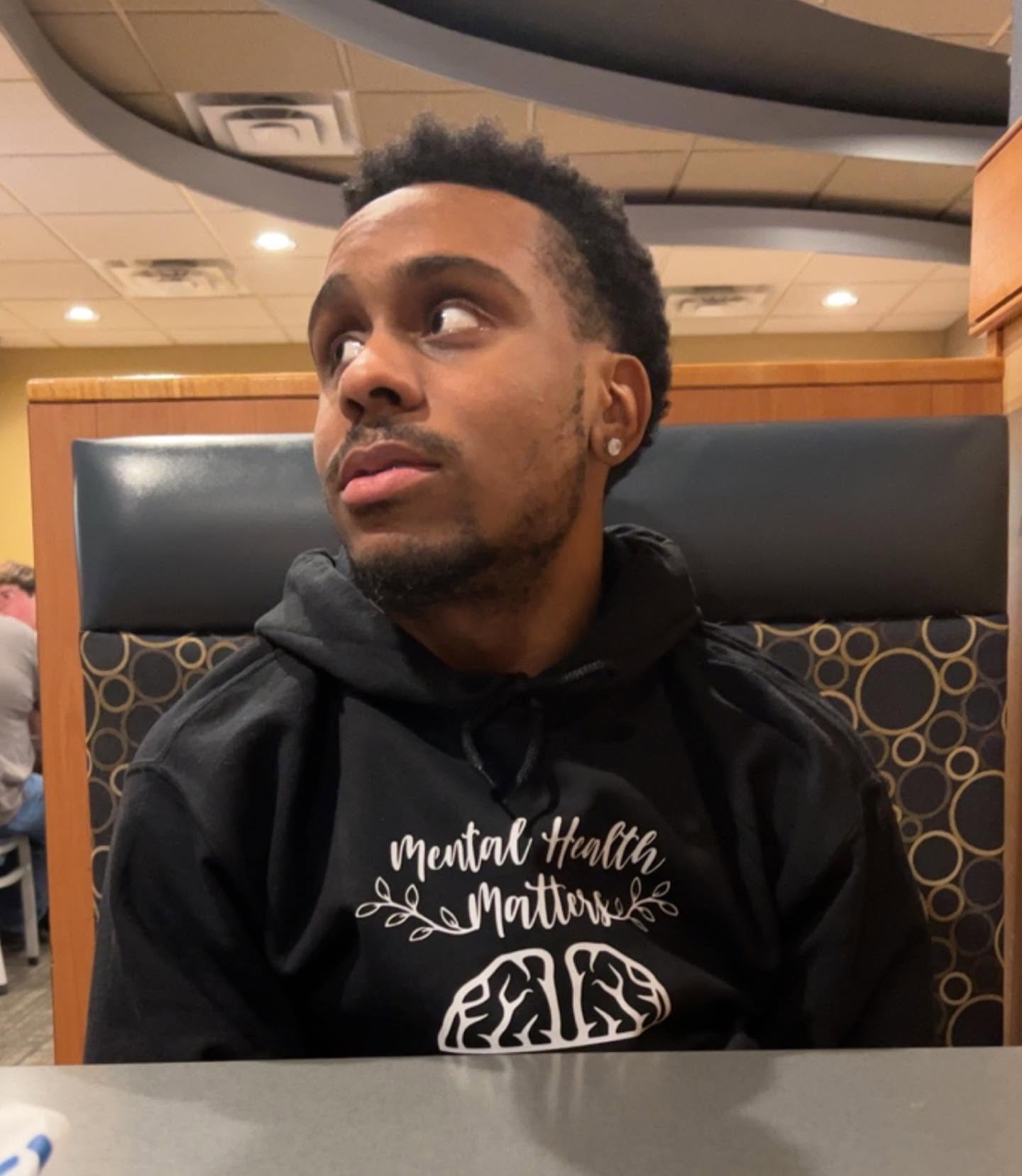 The Mental Health Matters hoodie graphic