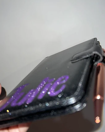 Black Glitter Server Book — Personalized