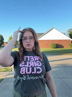Founder wearing a Mental Health Matters piece