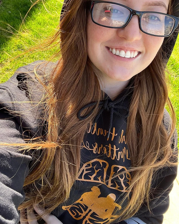 Sierra Brooklynn, founder, in the Mental Health Matters hoodie