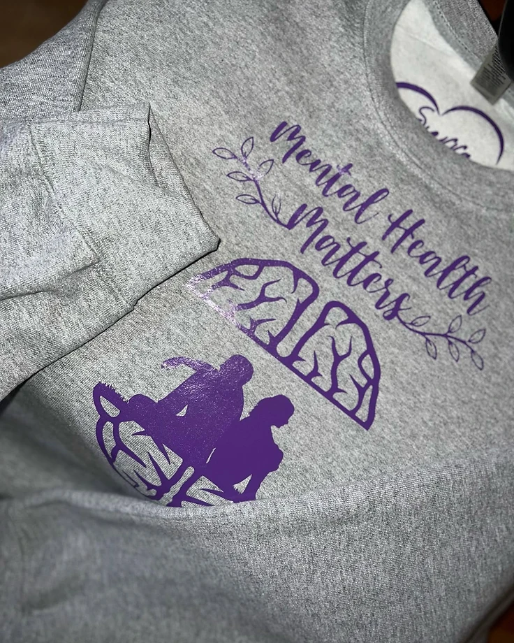 Grey Mental Health Matters Crewneck Sweatshirt (Adult)