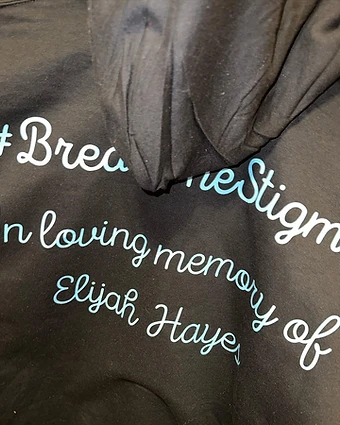 In Loving Memory of Elijah Hayes — Cyan Memorial Hoodie